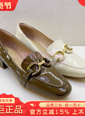 正品KISS CAT/接吻猫女鞋热销春新款粗跟方头舒适单鞋KA54130-11