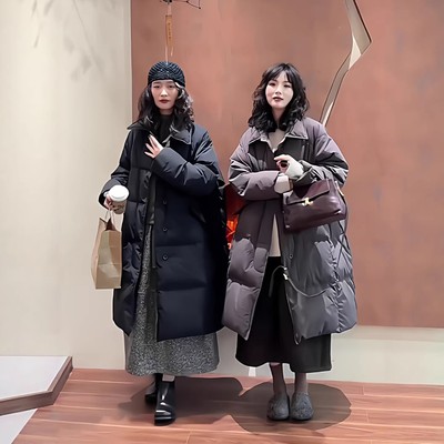 高品质！大码90白鸭绒加厚外套