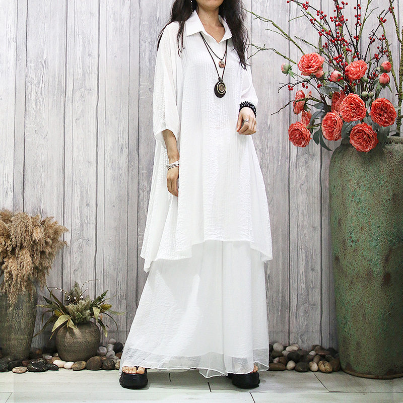 原创不规则大码宽松遮肉显瘦衬衣