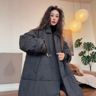 2025巨好看的羽绒服女冬中长款大码文艺复古高端白鸭绒保暖外套