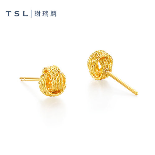 TSL谢瑞麟5G工艺黄金耳钉
