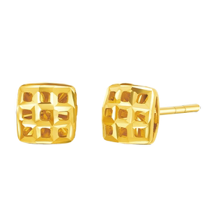 【百亿补贴】TSL谢瑞麟黄金耳钉5G工艺几何四边形足金耳饰XL358