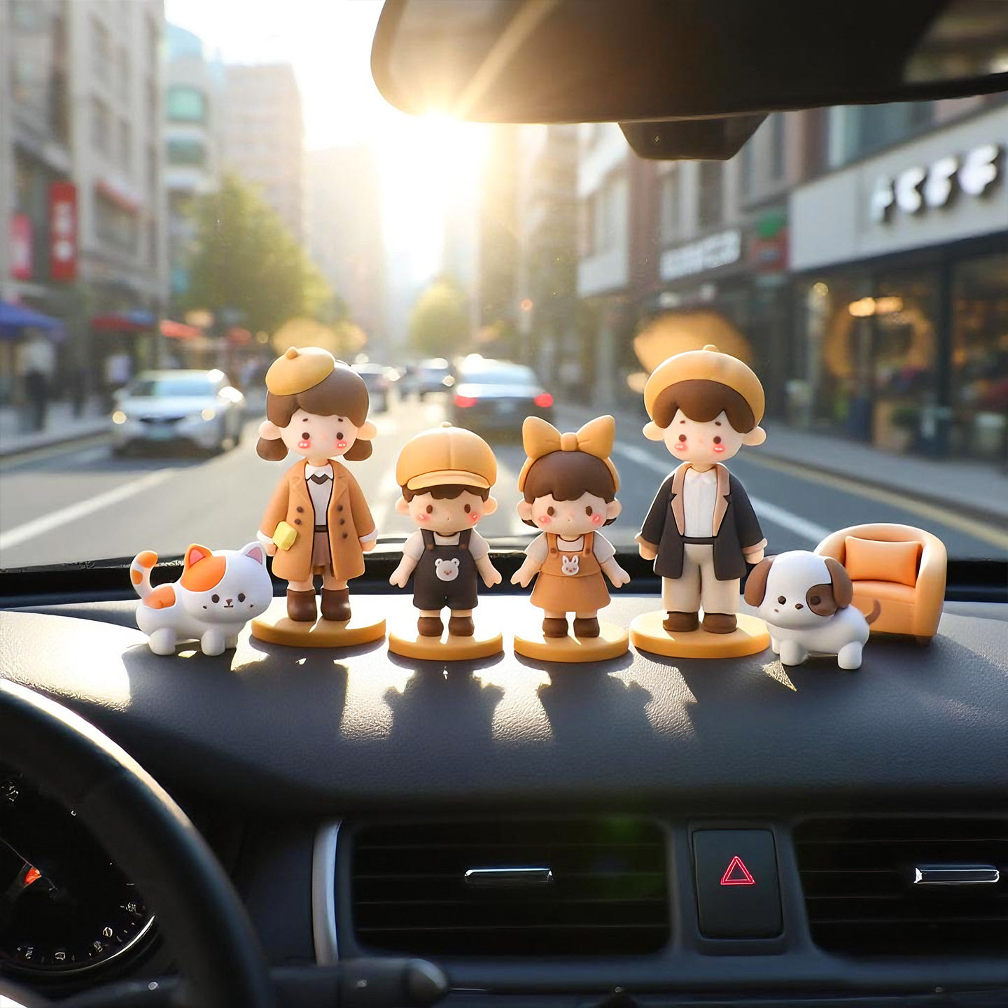 汽车摆件中控台装饰品可爱卡通公仔车内装饰品摆件全家福一家四口,汽车用品/电子/清洗/改装,摆件,淘宝优惠券,粉丝福利购,淘宝优惠卷