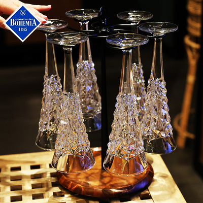 捷克进口BOHEMIA水晶玻璃高脚红酒葡萄酒杯香槟杯子酒具礼盒套装