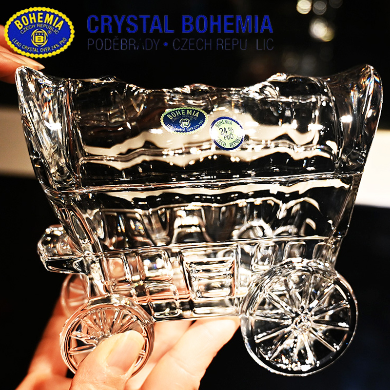 BOHEMIA捷克进口水晶马车摆件