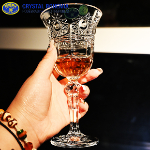 捷克进口BOHEMIA水晶玻璃高脚红酒杯葡萄酒杯旋转醒酒器套装礼盒