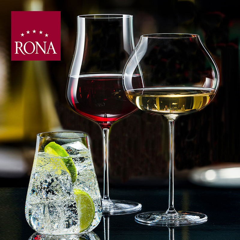 捷克RONA进口家用送礼桶装水晶玻璃手工红酒杯高脚杯葡萄酒杯子