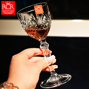 意大利进口RCR水晶玻璃古典刻花鸡尾酒香槟杯气泡酒甜酒杯烈酒杯