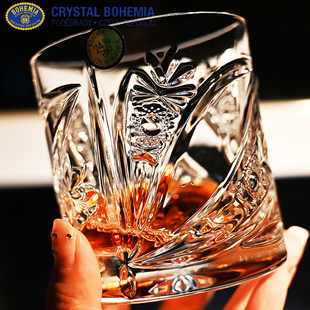 捷克进口BOHEMIA水晶玻璃XO威士忌杯烈酒洋酒杯果汁杯水杯子套装