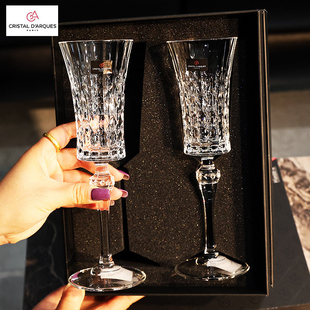 法国进口CDA水晶玻璃高档红酒杯葡萄酒杯香槟气泡杯送礼对杯礼盒