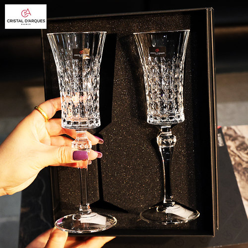 法国进口水晶玻璃高档红酒杯葡萄酒杯香槟气泡杯子送礼对杯礼盒