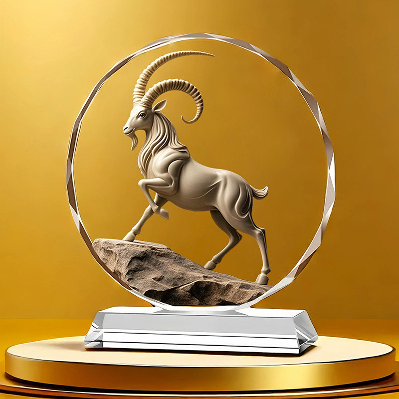 领头羊生肖羊水晶摆件入户招财玄关装饰品客厅办公室工艺品摆台,家居饰品,桌面摆件,淘宝优惠券,粉丝福利购,淘宝优惠卷