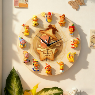 diy星星人磁吸壁挂钟客厅钟表2026新款时钟挂墙装饰创意桌面摆钟