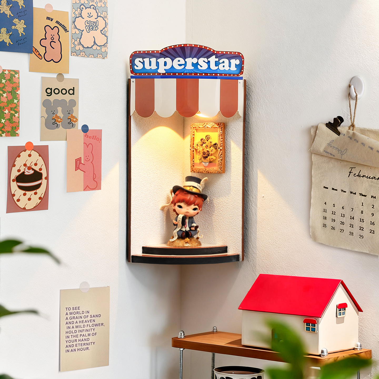 客厅挂画玄关装饰画墙上壁挂式转角置物架2026新款艺术画摆件收纳