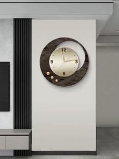 轻奢钟表挂钟客厅2025网红创意时钟装饰画组合静音高级感表挂墙画