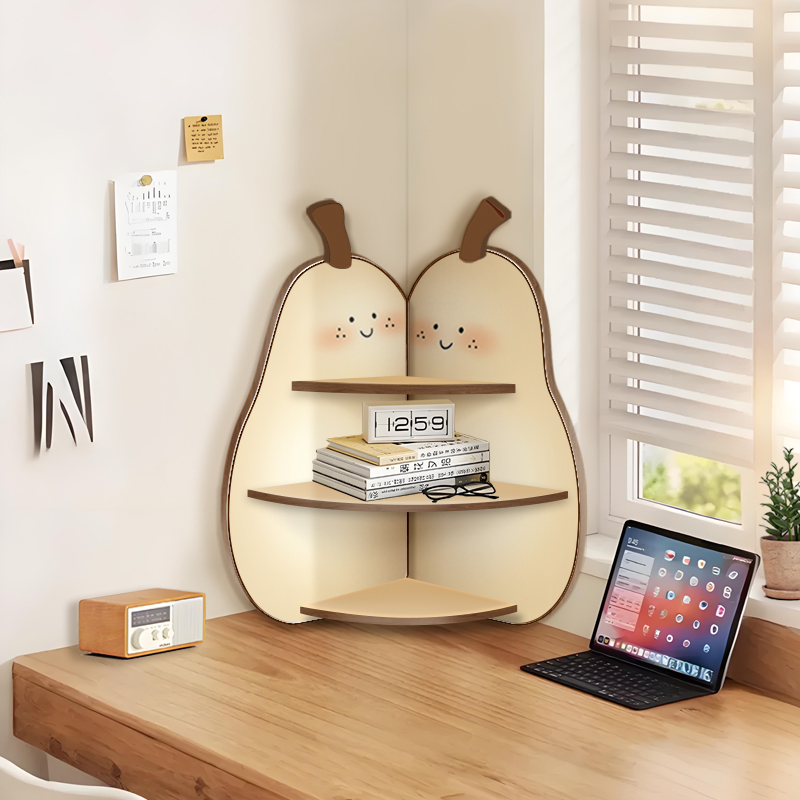 不分离桌面摆件实木置物架装饰架