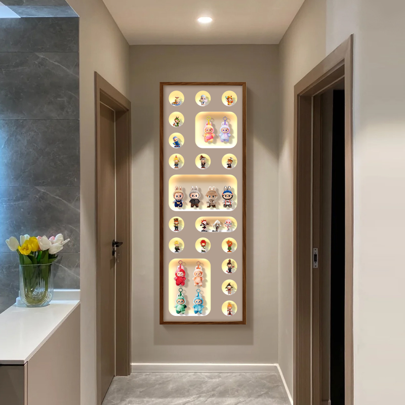 盲盒手办收纳装饰画客厅墙挂画