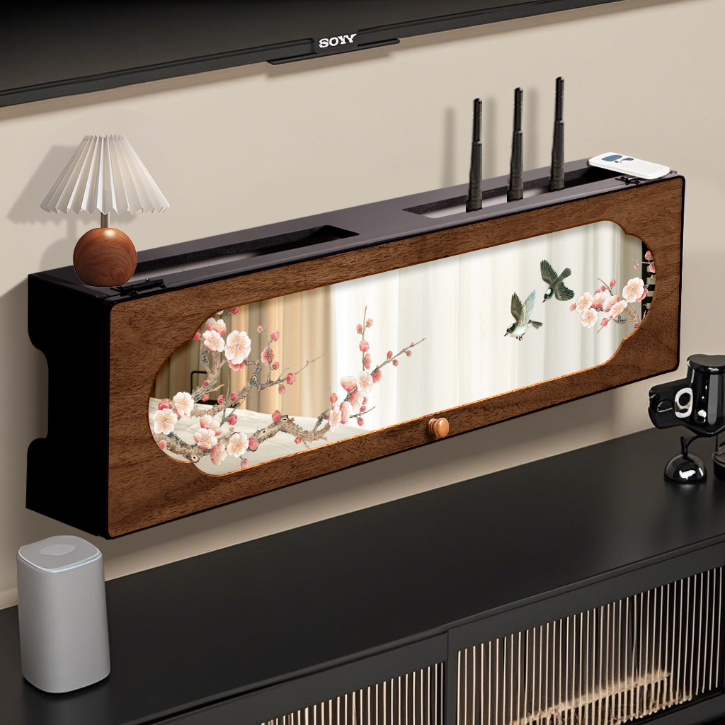 镜子无线路由器放置架wifi置物架