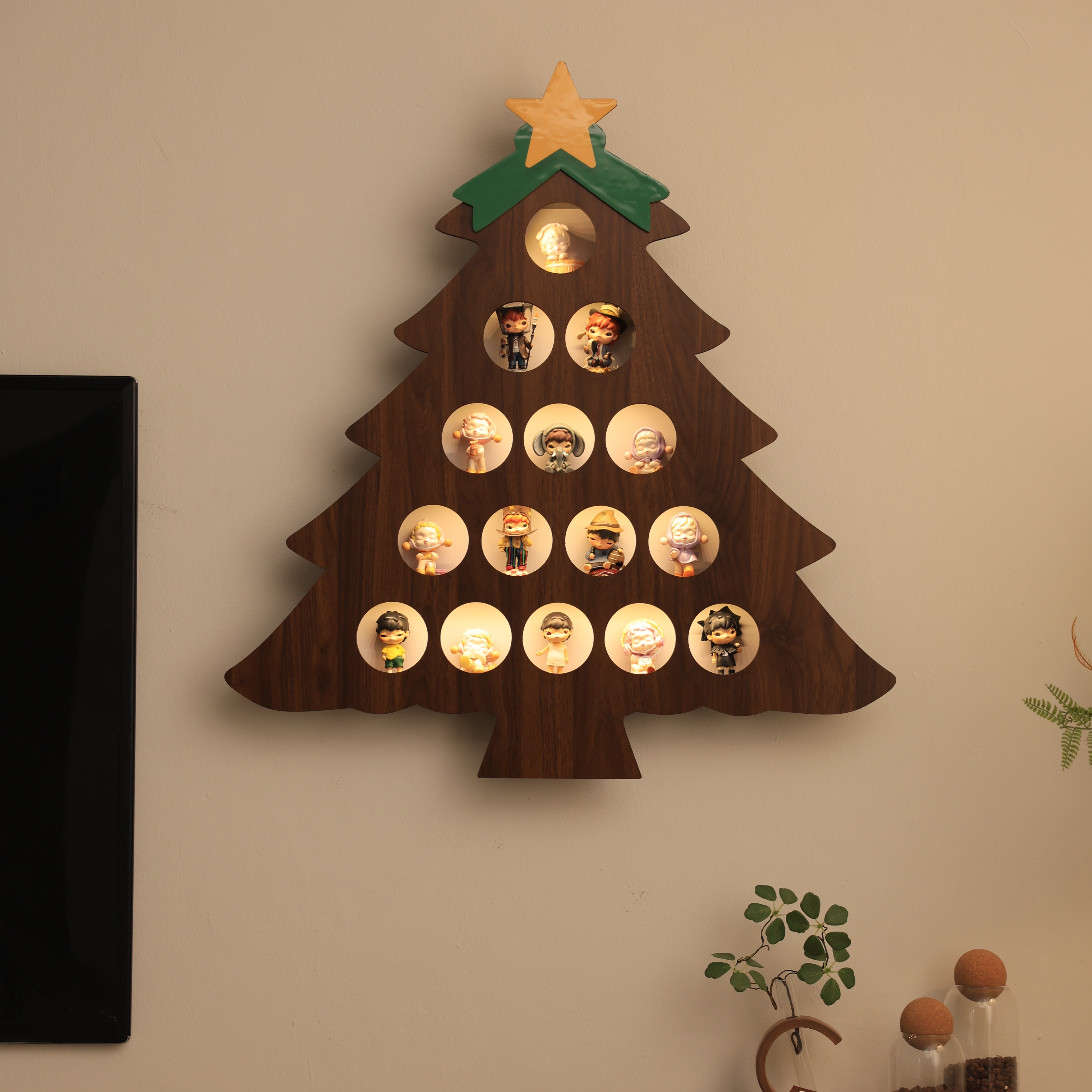 盲盒收纳展示架圣诞树展示盒