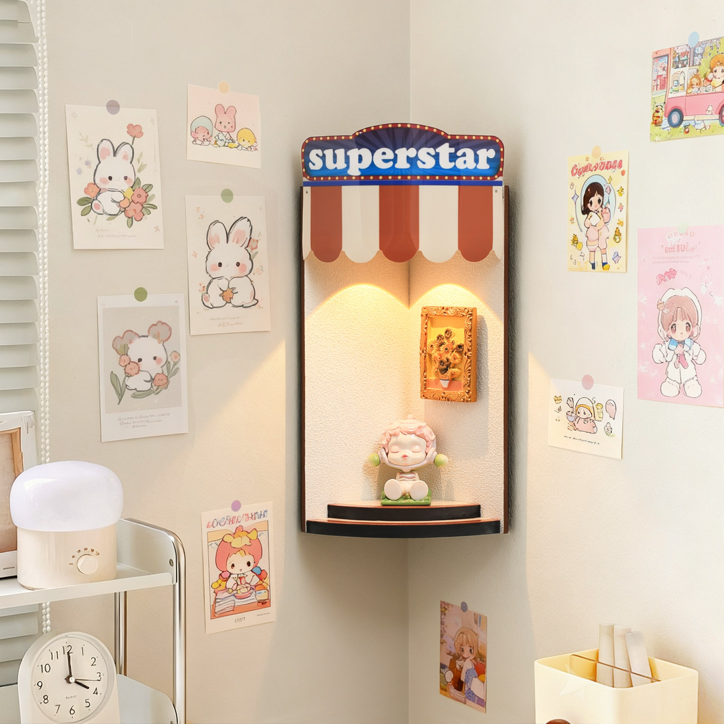 客厅挂画玄关装饰画墙上壁挂式转角置物架2026新款艺术画摆件收纳