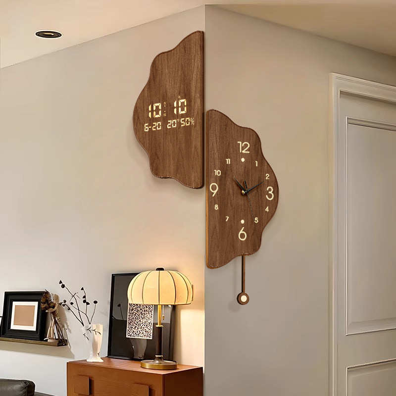 复古数显电子钟挂墙客厅双面挂钟