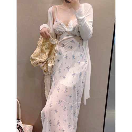 〈花蔓少女〉VV同款法式甜美碎花夏季时尚居家长裙