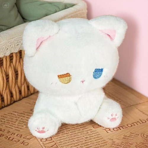 呆呆小猫毛绒玩具公仔背包挂件