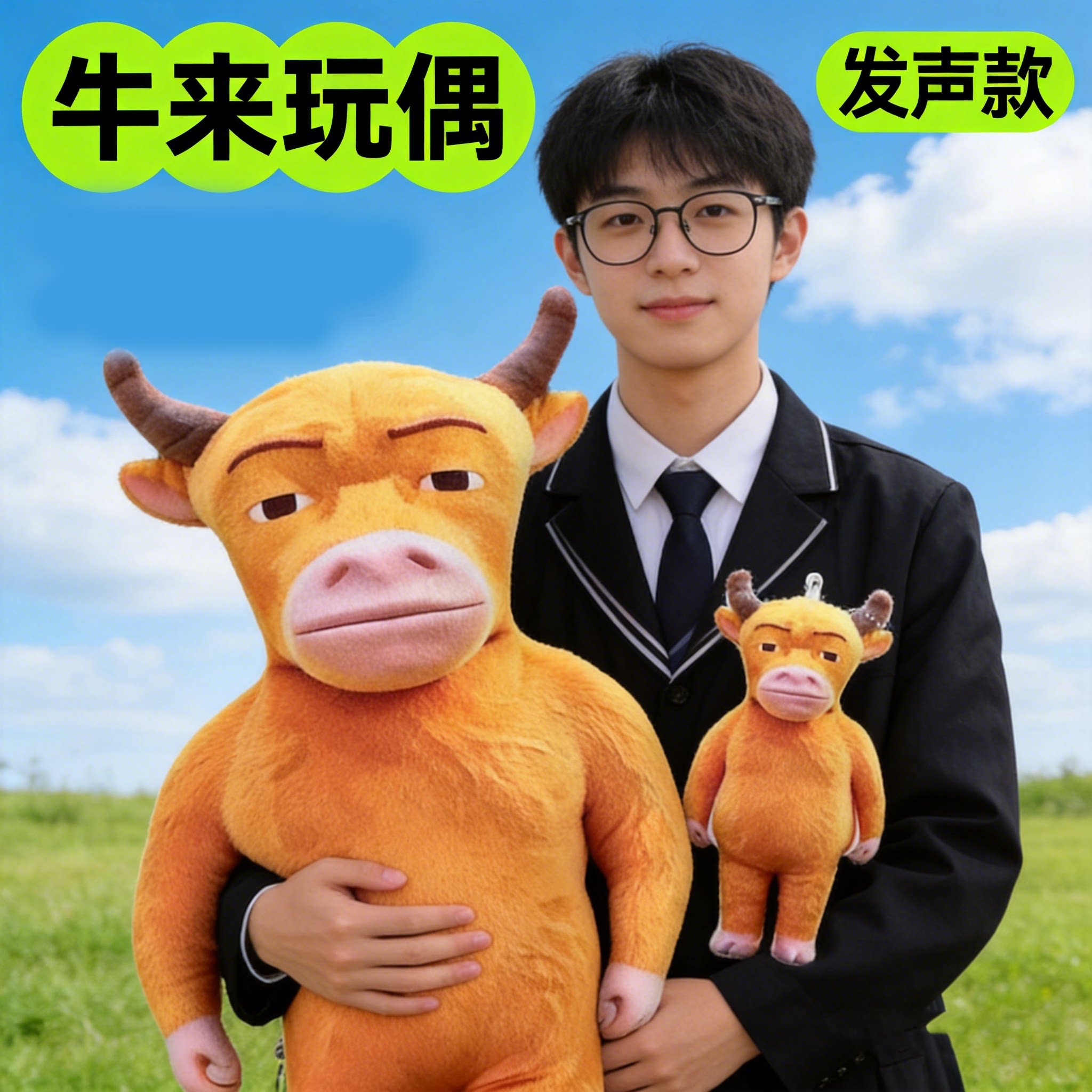 牛来电影周边搞笑毛绒公仔礼物图片