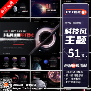 高级抽象未来科技风ppt模板简约科幻智能商务汇报作品集工作总结