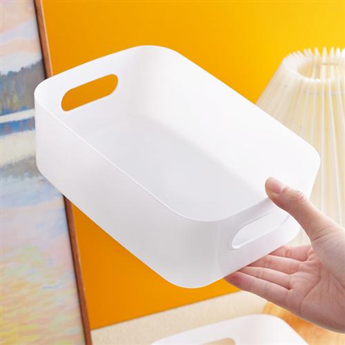 简约整理化妆品收纳盒零食家庭口红内衣厨房塑料桌面筐杂物储物盒