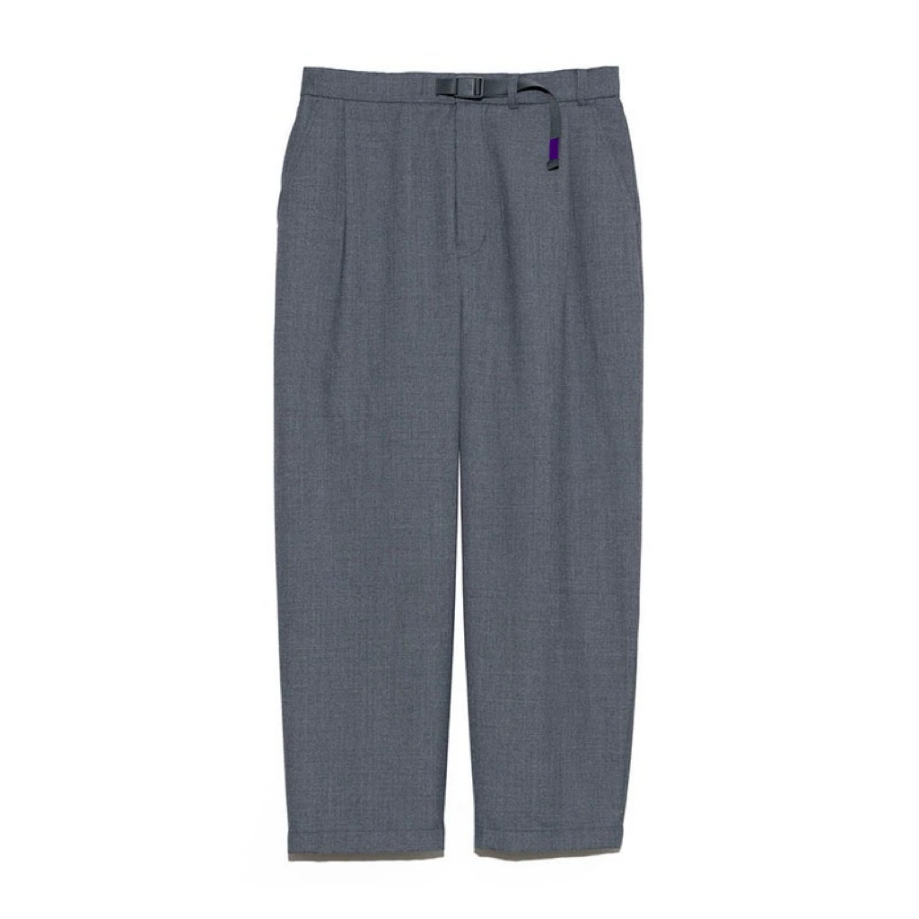 紫*标Polyester Wool Oxford羊毛混纺宽松锥形西装休闲裤
