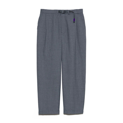 紫*标Polyester Wool Oxford羊毛混纺宽松锥形西装休闲裤