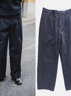 现货A.PRESSE TYPE.3 Chino宽松休闲直筒裤 独家纯色百搭日系商务