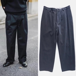 独家纯色百搭日系商务 Chino宽松休闲直筒裤 现货A.PRESSE TYPE.3