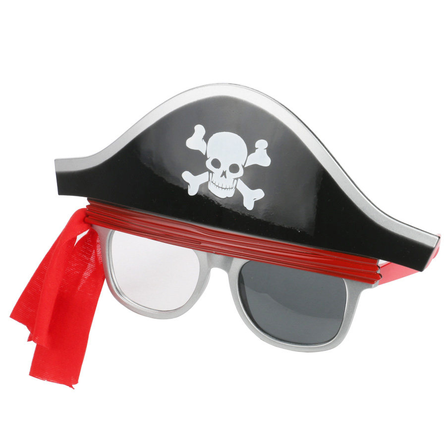 加勒比海盗船长帽造型独眼龙搞怪眼镜cosplay面具派对装饰道具