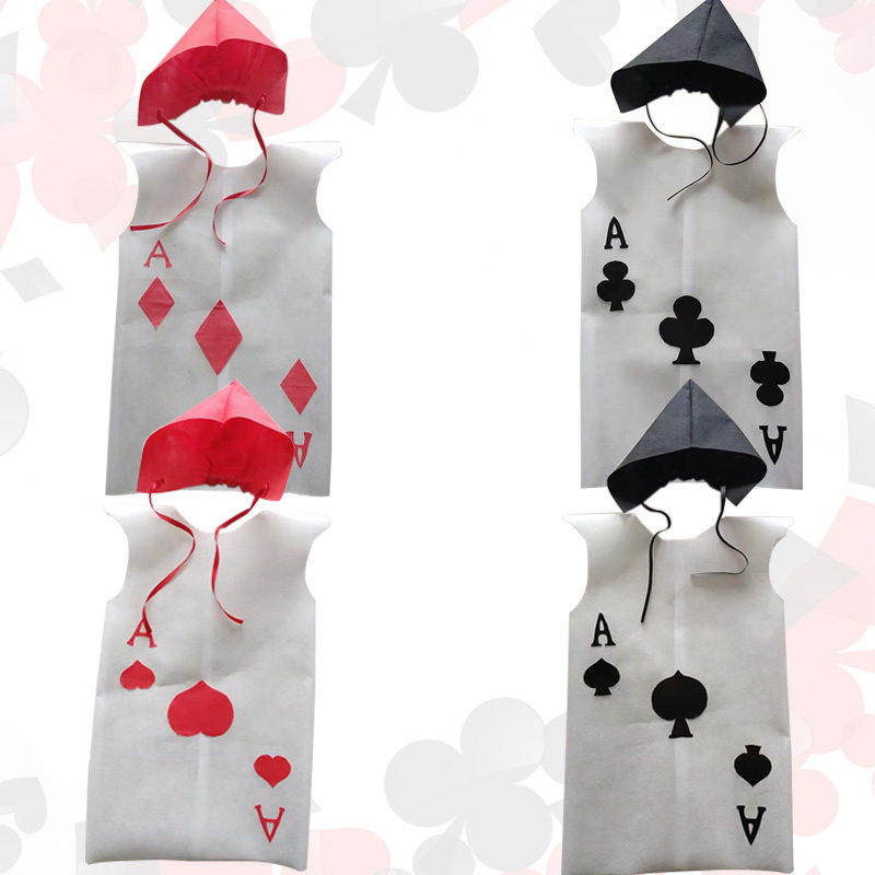 六一儿童环保服装幼儿园手工创意diy亲子演出服扑克牌情景剧手工