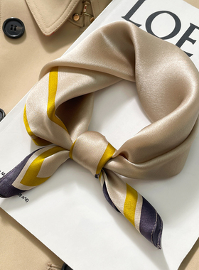 真丝桑蚕丝小方巾丝巾女春秋夏季护颈围脖子装饰纱巾薄围巾50x50