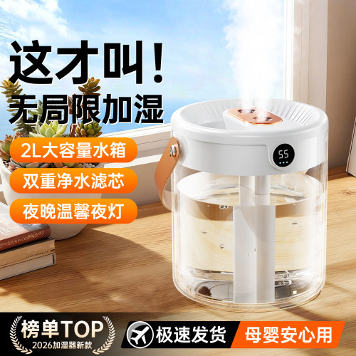 【双喷大雾量】静音提手加湿器