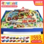 EDWONE168P City Wood Track Train Game Table Lớn Đồ chơi giáo dục sớm Giáo dục Bảng cho trẻ em - Đồ chơi điều khiển từ xa cửa hàng đồ chơi trẻ em