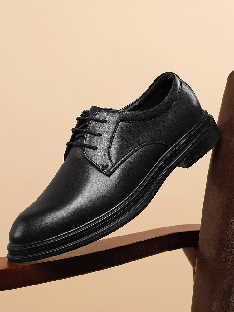 LEATHER SHOES MENS 2024 NEW BUSINESS FORMAL WEAR CASUAL MENS BLACK SUIT WINTER BEST MAN WEDDING GROOM LEATHER SHOES