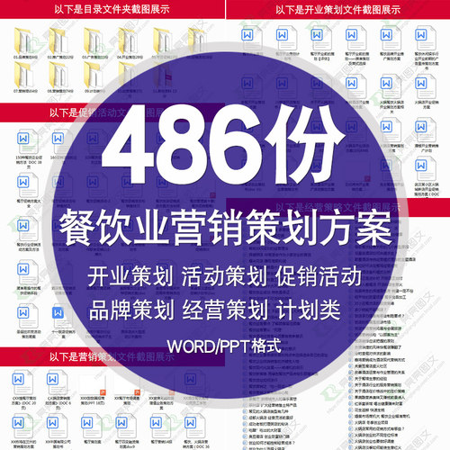 酒店餐饮行业运营策划方案营销策划活动推广方案开业促销经营资料