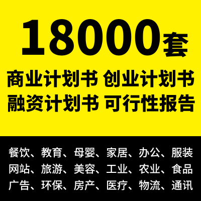 商业计划书创业项目可行性报告招商融资策划推广PPT方案word模板