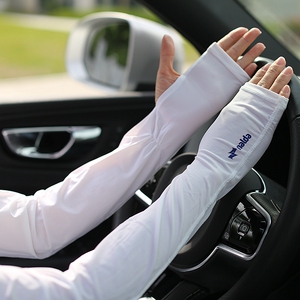 韩国防晒手袖露指长款手套冰袖夏开车防紫外线遮阳男女手臂套骑行