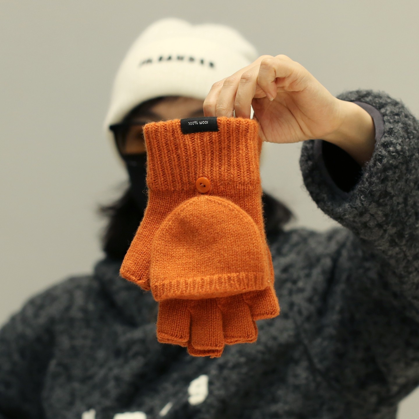 亲肤不扎100%羊毛手套女高级感秋冬保暖护手翻盖毛线手套半指露指,服饰配件/皮带/帽子/围巾,手套,淘宝优惠券,粉丝福利购,淘宝优惠卷