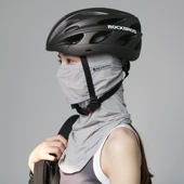 可喝水防晒面罩UPF50 冷感冰丝骑行头套帽全包护颈防紫外线户外薄