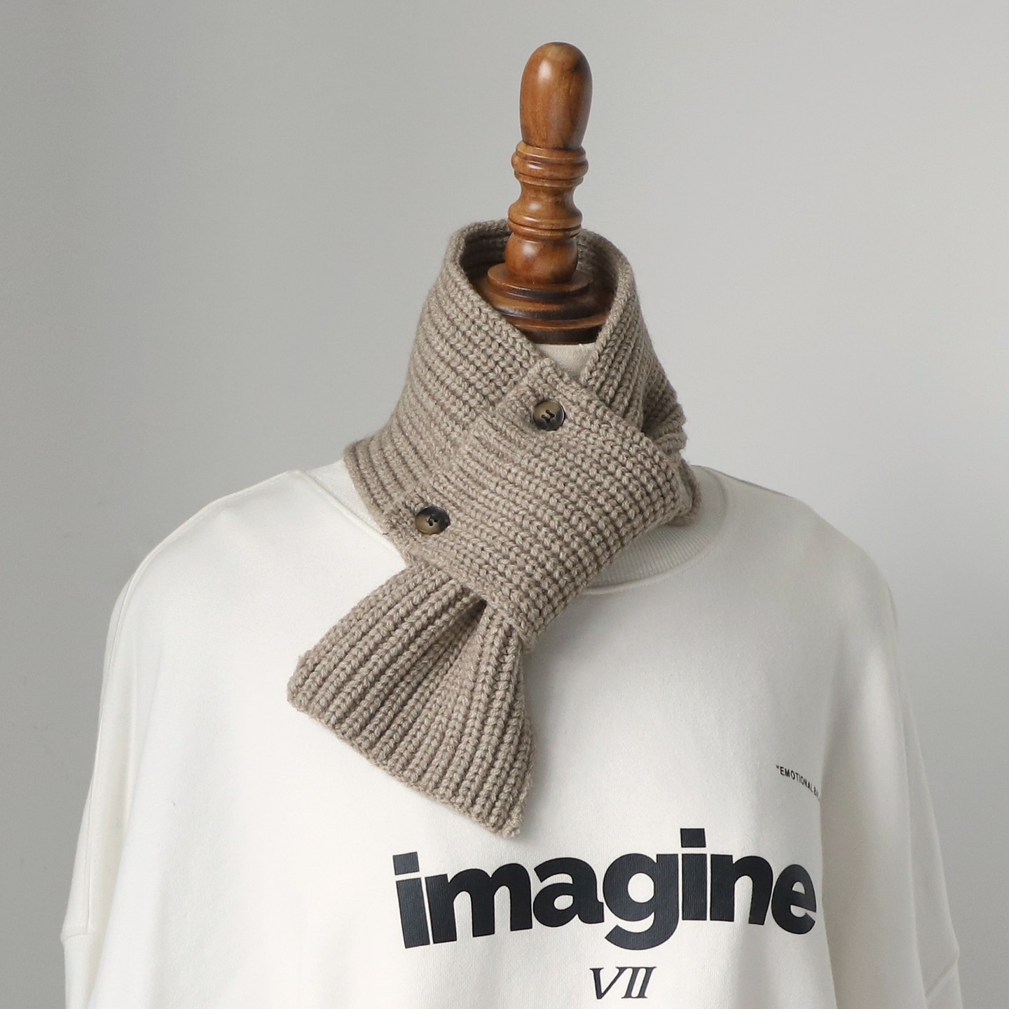 纽扣可解小巧保暖围巾毛线男女秋冬短款护颈百搭简约穿插围脖懒人,服饰配件/皮带/帽子/围巾,围巾/丝巾/披肩,淘宝优惠券,粉丝福利购,淘宝优惠卷