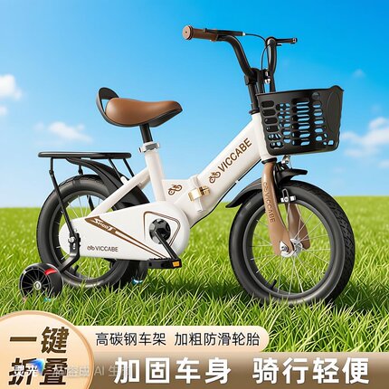 折叠儿童自行车小孩脚踏车男孩2-5-8岁女宝童车12/14/16/18寸单车