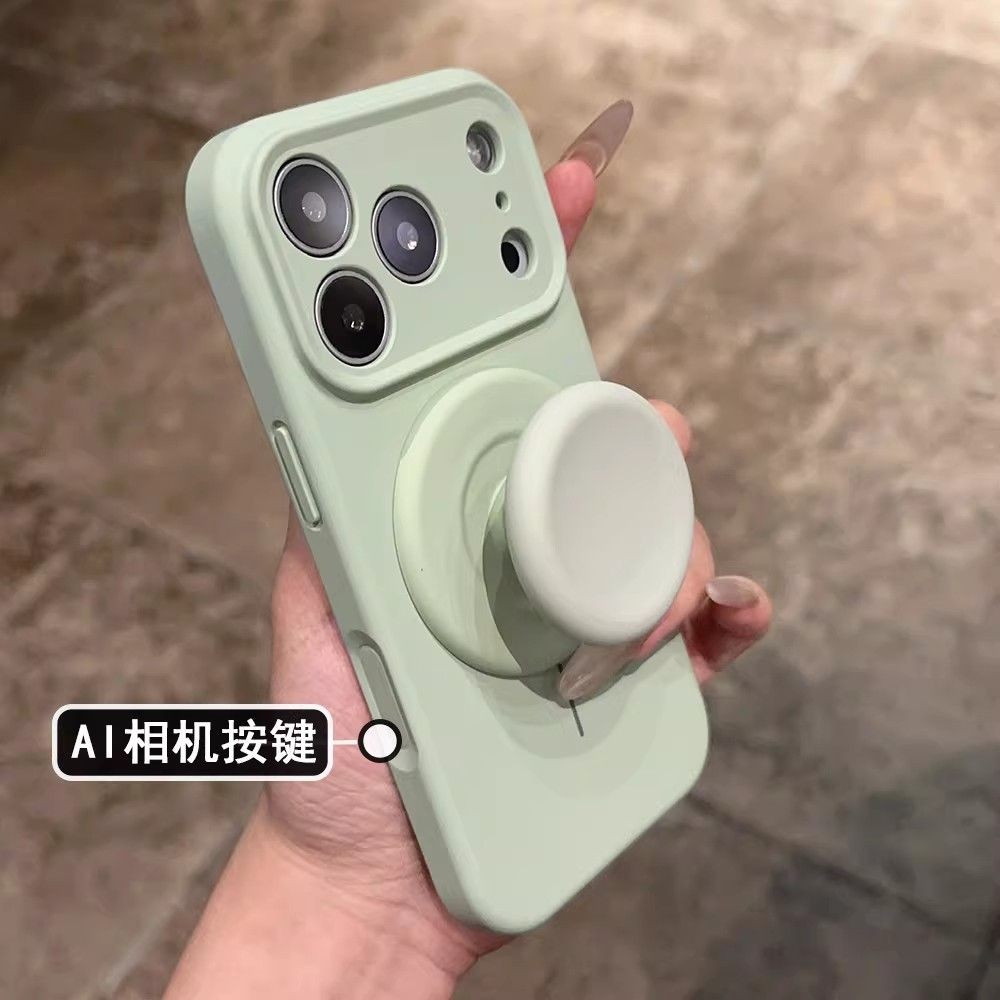 相机按键全包磁吸支架适用苹果17ProMax液态硅胶16pro简约个性15创意小众14全包保护套13防摔手机壳女
