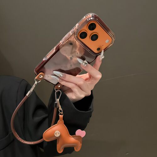 复古泼墨晕染棕黄适用苹果17ProMax艺术个性16Pro高级感ins风15创意小众14全包保护套13防摔手机壳女