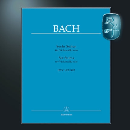 骑熊士原版 巴赫 六首无伴奏大提琴组曲BWV1007-1012考级用书Bach Six Suites for Violoncello solo BWV1007-1012 BA0320